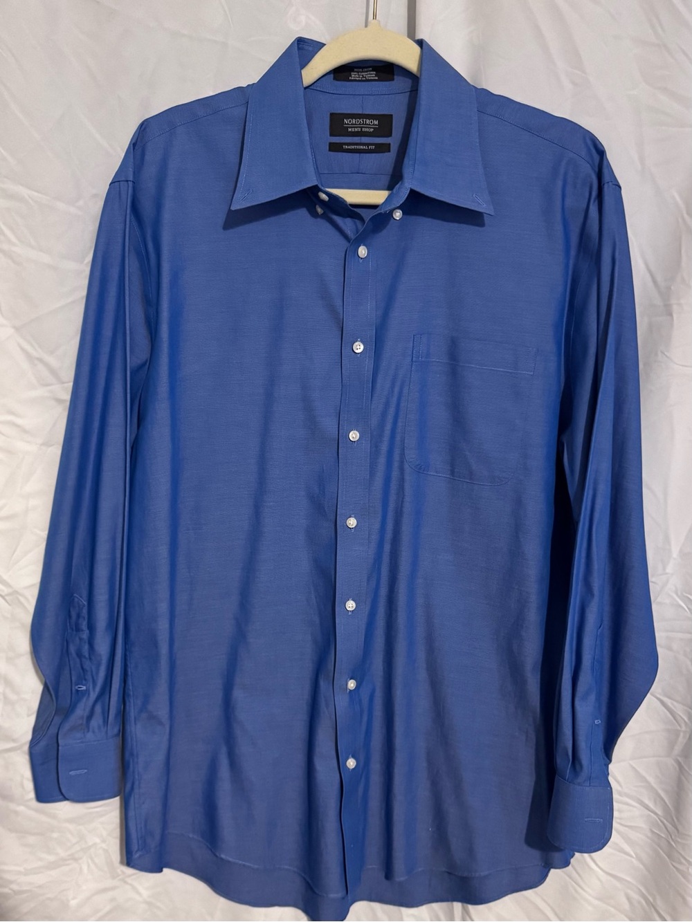 Nordstrom Men’s Royal Blue Long-Sleeve Dress Shirt